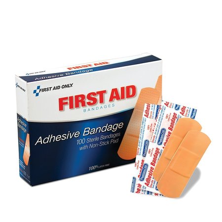 FIRST AID ONLY Adhesive Plastic Bandages 1" x 3" 100-Count 90097-020